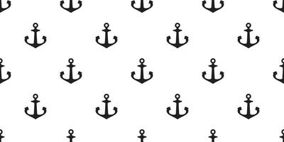 Anchor seamless pattern boat helm pirate maritime Nautical scarf isolated ocean sea repeat wallpaper tile background illustration simple design vector