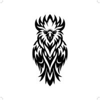 cockatoo, macaw, parrot, in modern tribal tattoo, abstract line art of animals, minimalist contour. vector