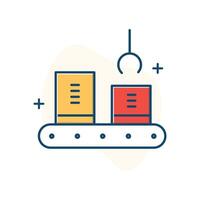 Automated Logistics Creation Icon Design vector