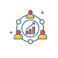 Managing Supplier Selection Icon Design vector