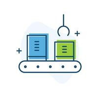 Automated Logistics Creation Icon Design vector