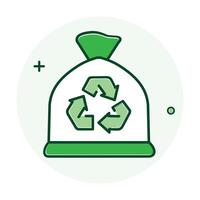 Waste Recycling Icon Showcasing the process of reusing and transforming waste materials into valuable resources. vector