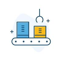 Automated Logistics Creation Icon Design vector