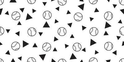 baseball seamless pattern ball softball sport cartoon triangle scarf isolated repeat wallpaper tile background illustration doodle design vector