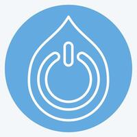 icono energía consumo. relacionado a reciclaje símbolo. azul ojos estilo. sencillo diseño ilustración vector