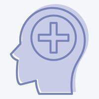 Icon Psychiatry. related to Medical Specialties symbol. two tone style. simple design illustration vector