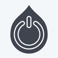 Icon Energy Compsumption. related to Recycling symbol. glyph style. simple design illustration vector
