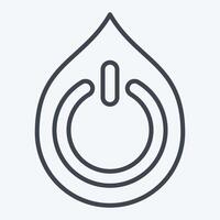 Icon Energy Compsumption. related to Recycling symbol. line style. simple design illustration vector