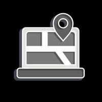 Icon Map Location. related to Navigation symbol. glossy style. simple design illustration vector