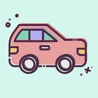 icono coche. relacionado a navegación símbolo. mbe estilo. sencillo diseño ilustración vector