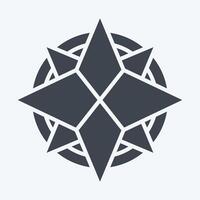 Icon Wind Rose. related to Navigation symbol. glyph style. simple design illustration vector