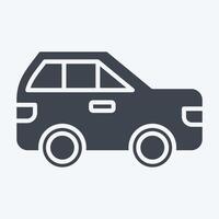 Icon Car. related to Navigation symbol. glyph style. simple design illustration vector