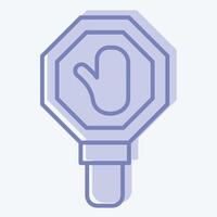 Icon Stop. related to Navigation symbol. two tone style. simple design illustration vector