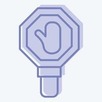 Icon Stop. related to Navigation symbol. two tone style. simple design illustration vector