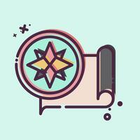 Icon Compass. related to Navigation symbol. MBE style. simple design illustration vector