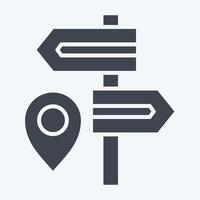 Icon Destination. related to Navigation symbol. glyph style. simple design illustration vector