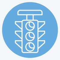 Icon Traffic Light. related to Navigation symbol. blue eyes style. simple design illustration vector