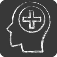 Icon Psychiatry. related to Medical Specialties symbol. chalk Style. simple design illustration vector