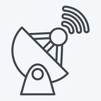 Icon GPS Signal. related to Navigation symbol. line style. simple design illustration vector