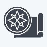 Icon Compass. related to Navigation symbol. glyph style. simple design illustration vector