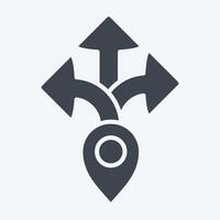 Icon Direction. related to Navigation symbol. glyph style. simple design illustration vector