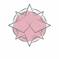 icono viento Rosa. relacionado a navegación símbolo. color Mancha estilo. sencillo diseño ilustración vector