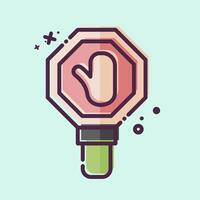 Icon Stop. related to Navigation symbol. MBE style. simple design illustration vector