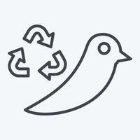 Icon Go Green. related to Recycling symbol. line style. simple design illustration vector