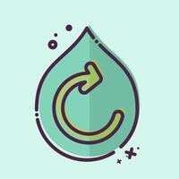 Icon Eco Fuel. related to Recycling symbol. MBE style. simple design illustration vector