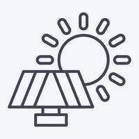 icono solar panel. relacionado a reciclaje símbolo. línea estilo. sencillo diseño ilustración vector
