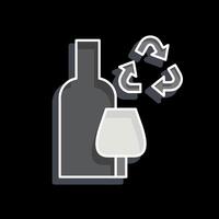 Icon Glass Recycling. related to Recycling symbol. glossy style. simple design illustration vector