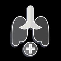 Icon Pulmonology 2. related to Medical Specialties symbol. glossy style. simple design illustration vector