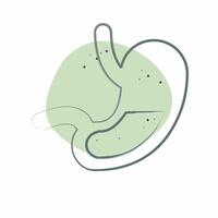 icono gastroenterología. relacionado a médico especialidades símbolo. color Mancha estilo. sencillo diseño ilustración vector