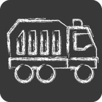 Icon Waste Management. related to Recycling symbol. chalk Style. simple design illustration vector