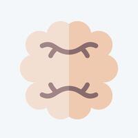 Icon Human Brain. related to Medical Specialties symbol. flat style. simple design illustration vector