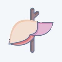 icono hepatología. relacionado a médico especialidades símbolo. garabatear estilo. sencillo diseño ilustración vector
