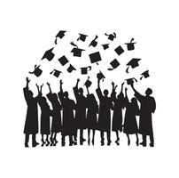 Graduate students celebration collection set in different pose vector