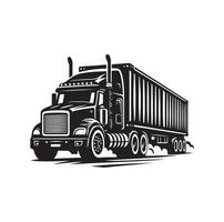 Truck icon illustration SILHOUETTE vector