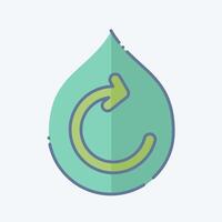 Icon Eco Fuel. related to Recycling symbol. doodle style. simple design illustration vector