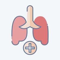 Icon Pulmonology 2. related to Medical Specialties symbol. doodle style. simple design illustration vector