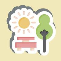 Sticker Park. related to Navigation symbol. simple design illustration vector