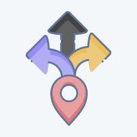 Icon Direction. related to Navigation symbol. doodle style. simple design illustration vector