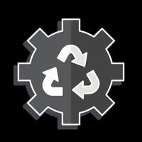 Icon Sustainable Technology. related to Recycling symbol. glossy style. simple design illustration vector