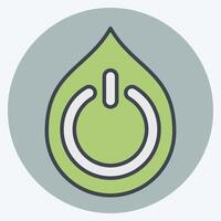 Icon Energy Compsumption. related to Recycling symbol. color mate style. simple design illustration vector