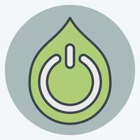 Icon Energy Compsumption. related to Recycling symbol. color mate style. simple design illustration vector