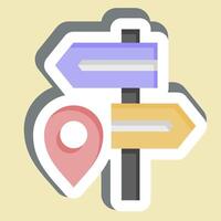 Sticker Destination. related to Navigation symbol. simple design illustration vector