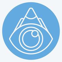 Icon View Point. related to Navigation symbol. blue eyes style. simple design illustration vector