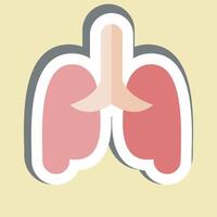 Sticker Pulmonology. related to Medical Specialties symbol. simple design illustration vector