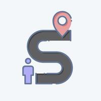 Icon Destination 2. related to Navigation symbol. doodle style. simple design illustration vector