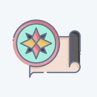 Icon Compass. related to Navigation symbol. doodle style. simple design illustration vector